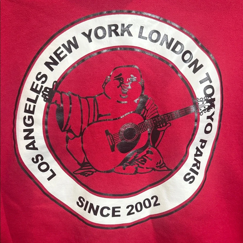 True Religion Y2K‎ Red Zip Hoodie Graphic Logo Sweatshirt L